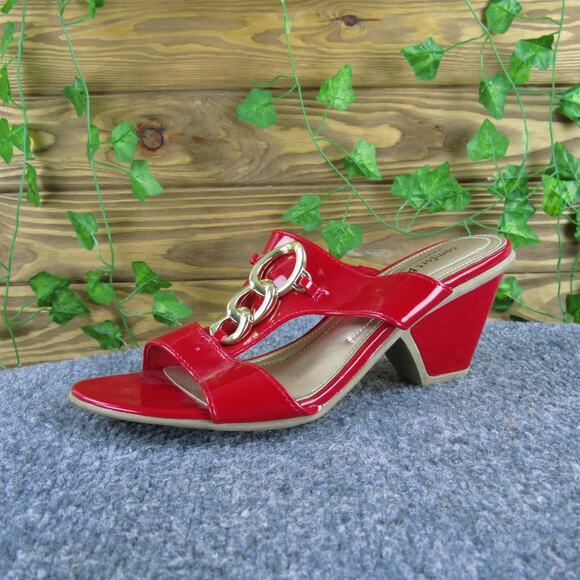 Comfort Plus Women's Slide Red Synthetic Sz 7 Medium Gently Used 2025 - Picture 1 of 6